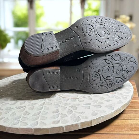 Josef Seibel $180 Daphne 44 Black Suede Ankle Boots Womens EU 42 / US 11 – New - Picture 10 of 11